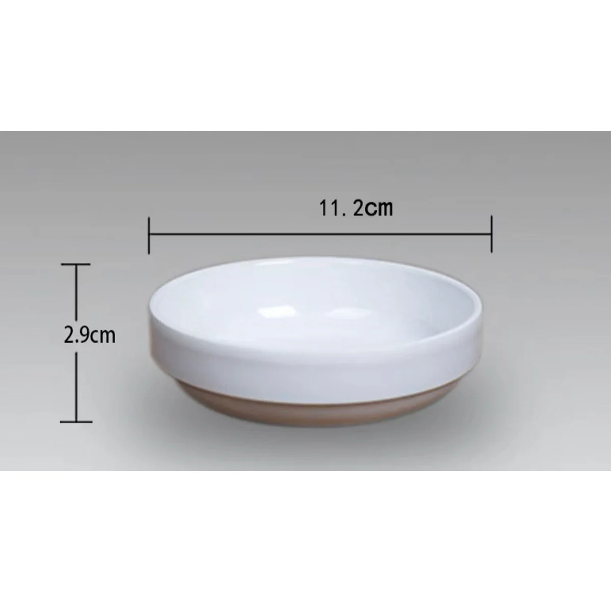 Round Melamine Korean Banchan Side Dish White 4.5" - Image 2
