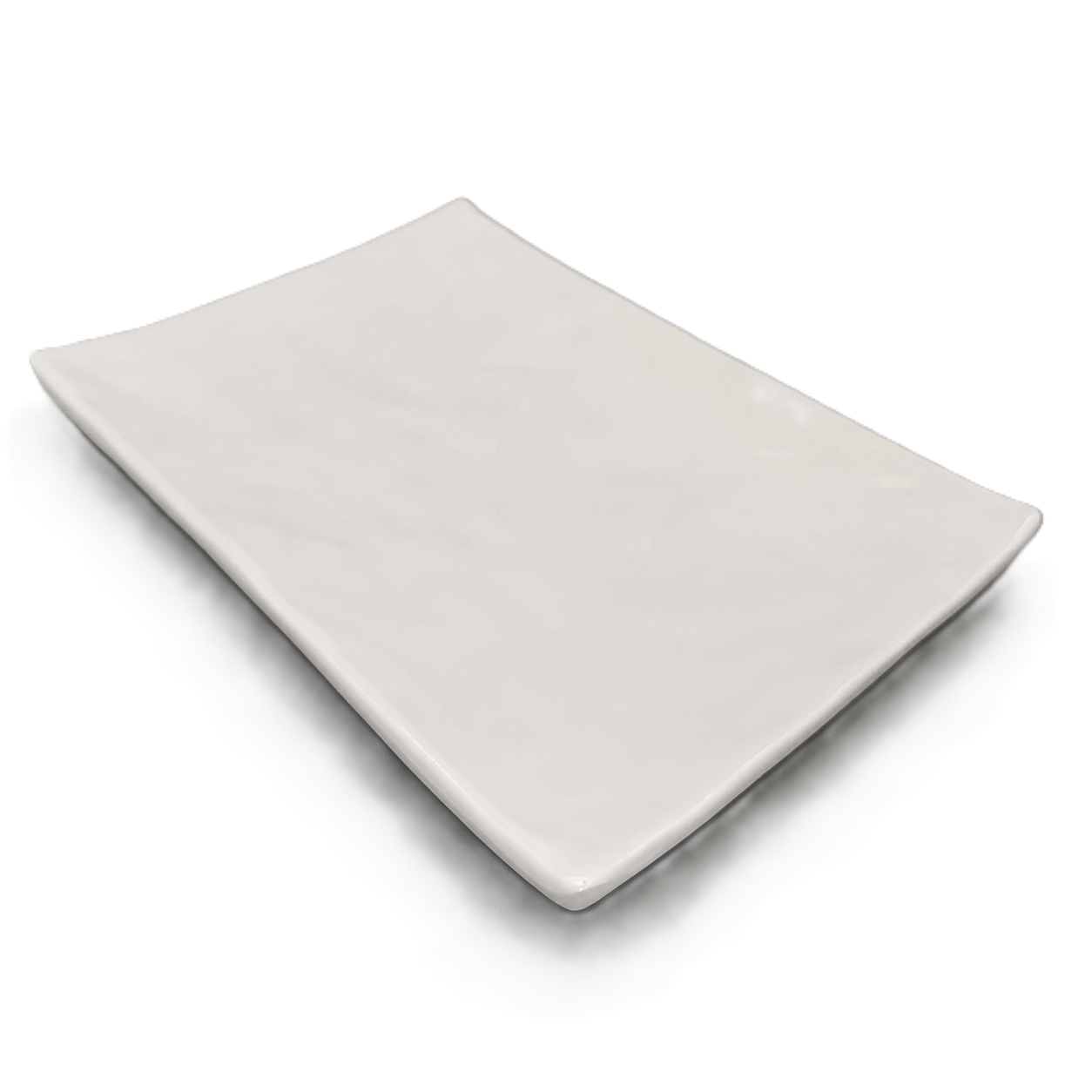 White Melamine Hammered Pattern Plate 10"