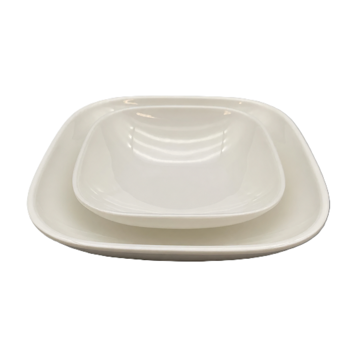Melamine Deep Square White Bowl 6" - Image 2