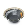 Melamine Black Noodle Bowl with White & Golden Pattern 5.5"(JM169103)