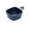 Melamine Square Small Dish Dark Blue w/Handle 3 1/8" (ZT031)